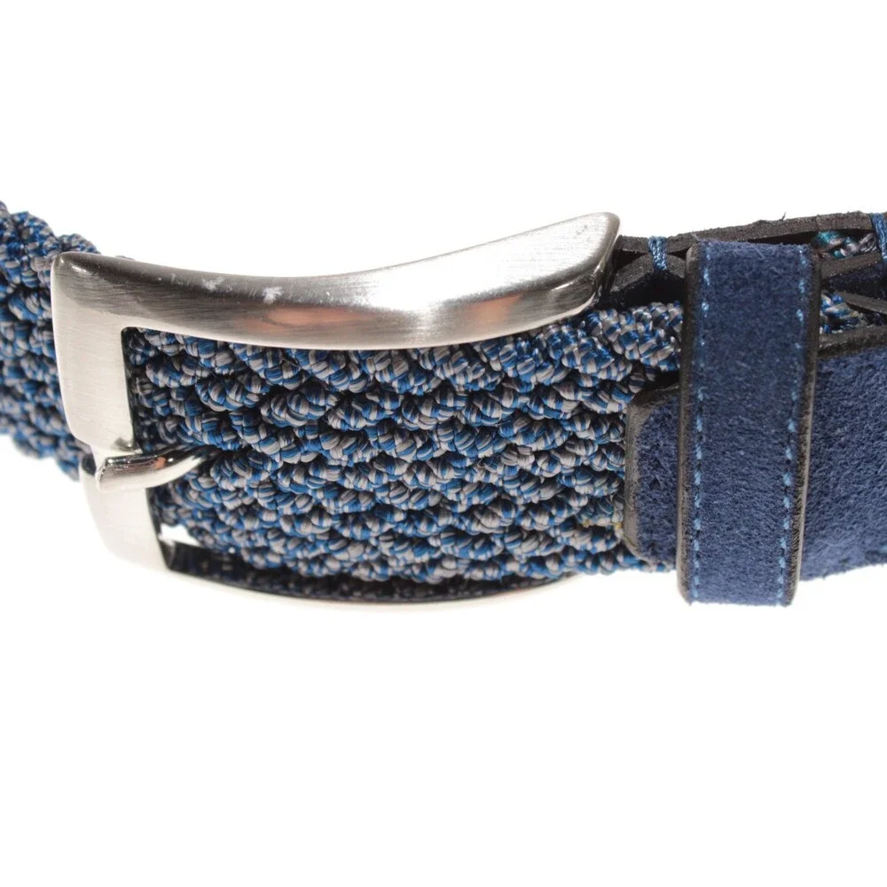 Garmany NWT Braided / Woven Belt Size 100 (US 38) in Blue Suede